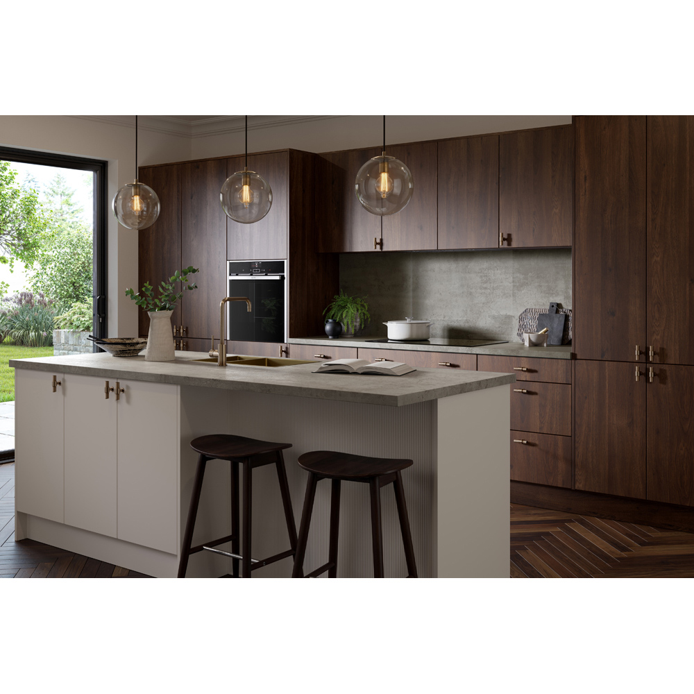 Omega Modern Cement Laminate Kitchen Edging 3000 x 100mm | Homebase