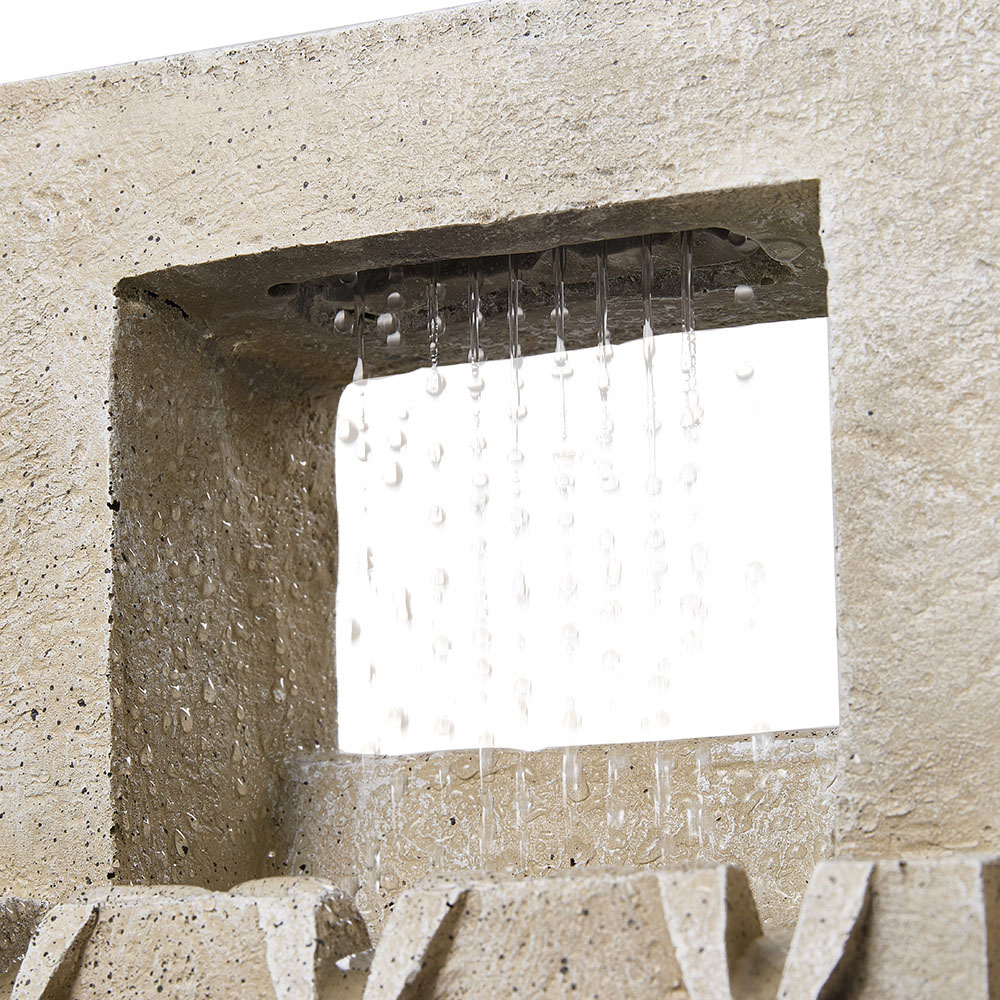 Living and Home Retro Solar Powered LED Light Water Fountain Image 6