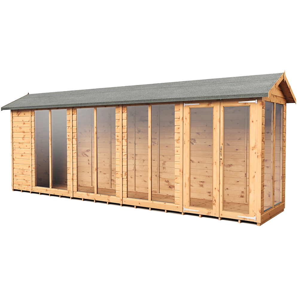 Empire Sheds 4 x 18ft Double Door Tongue and Groove Wooden Apex Garden Shed Image 1