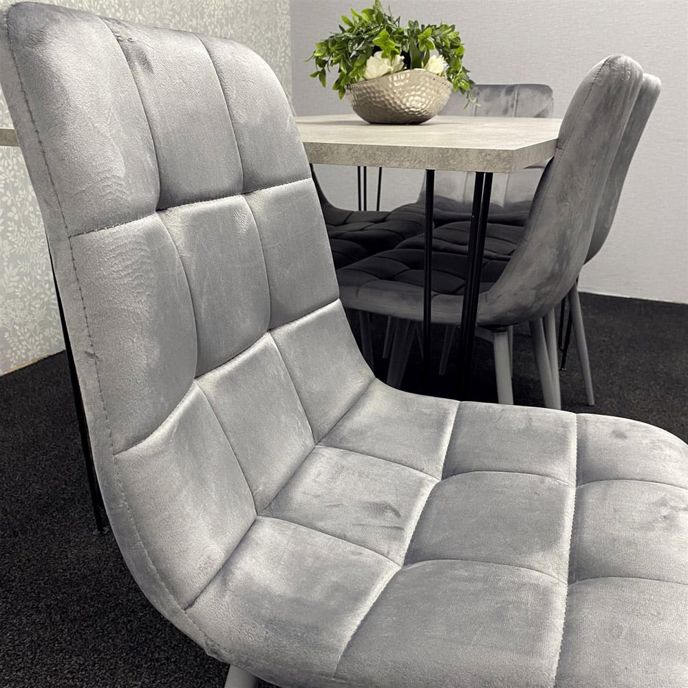 Kosy Koala 6 Seater Grey Dining Table set Image 3