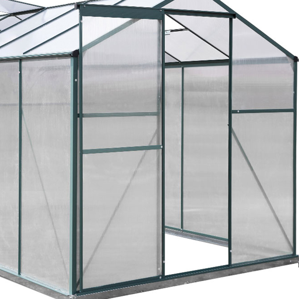Living and Home Aluminium Frame 6 x 10ft Greenhouse with Base Image 5