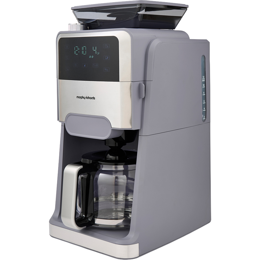 Morphy Richards Zino Grind and Brew 162107 Stone 1.5L Automatic Filter Coffee Machine Image 1