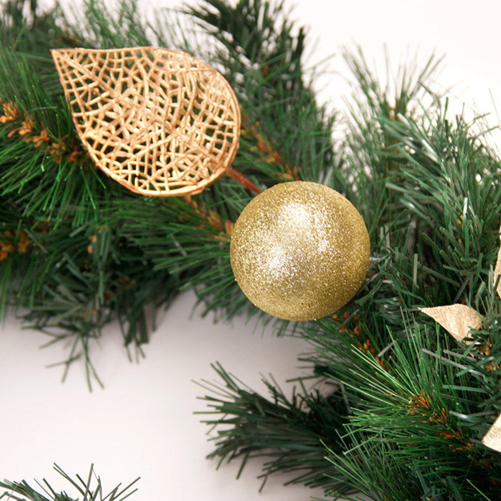 Best Artificial Gold Christmas Garland 180cm Image 7
