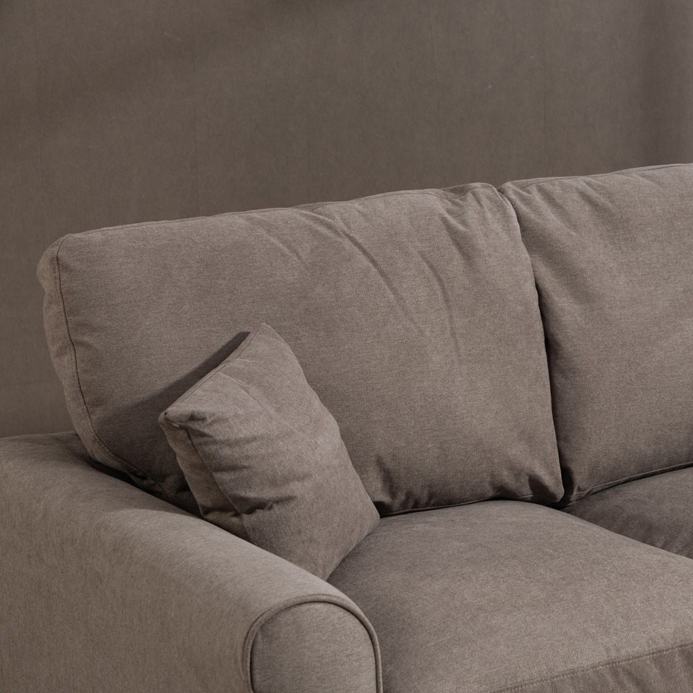 Artemis Home Lewiston 2 Seater Brown Fabric Sofa Bed Image 2