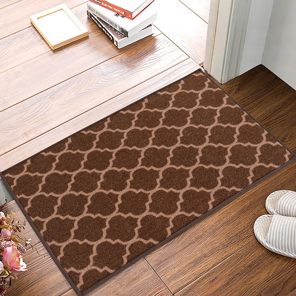 Smart Living Trellis Brown and Beige Gel Back Non-Slip Door Mat 57 x 90cm Image 3