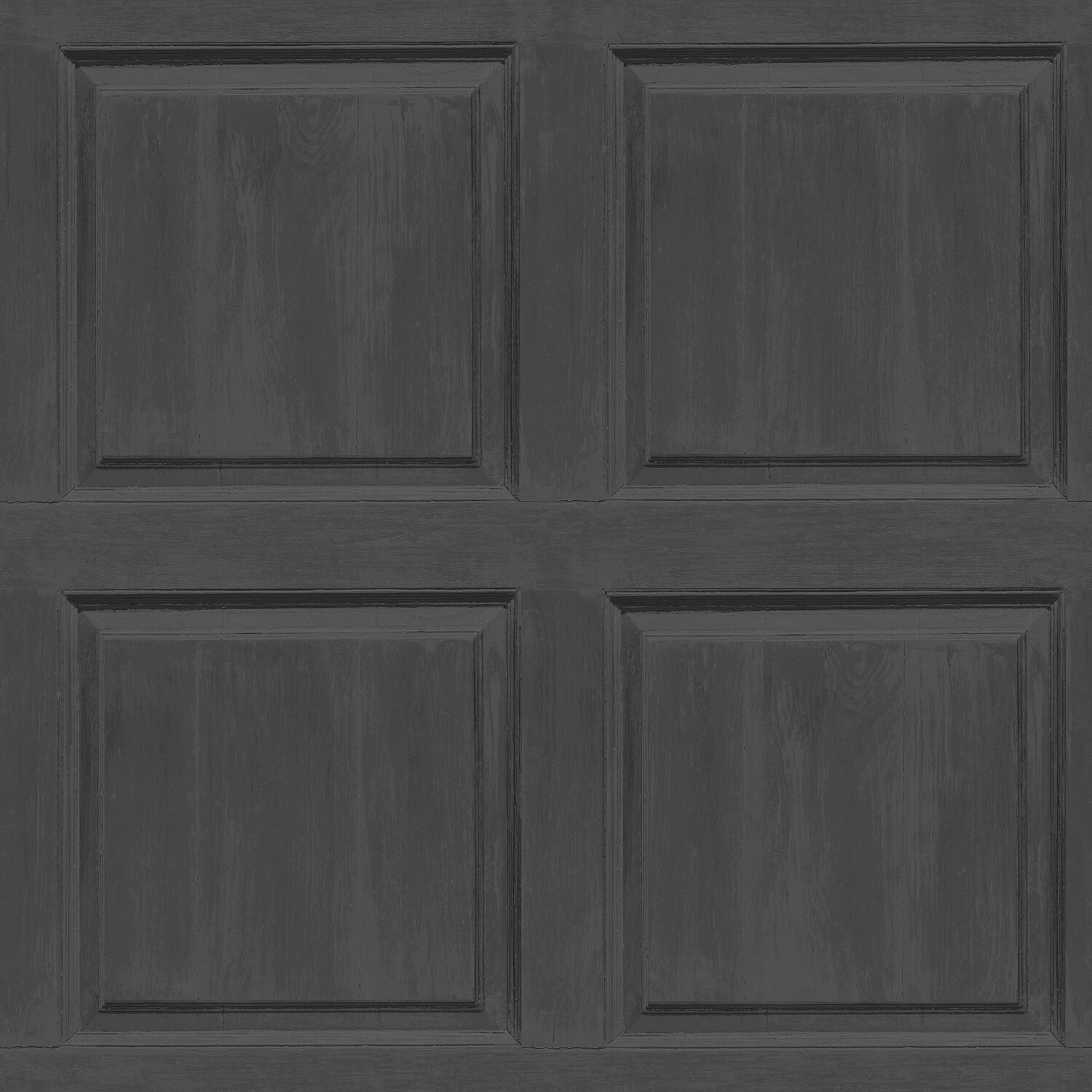Washed Panelled Wallpaper - Charcoal Image 1