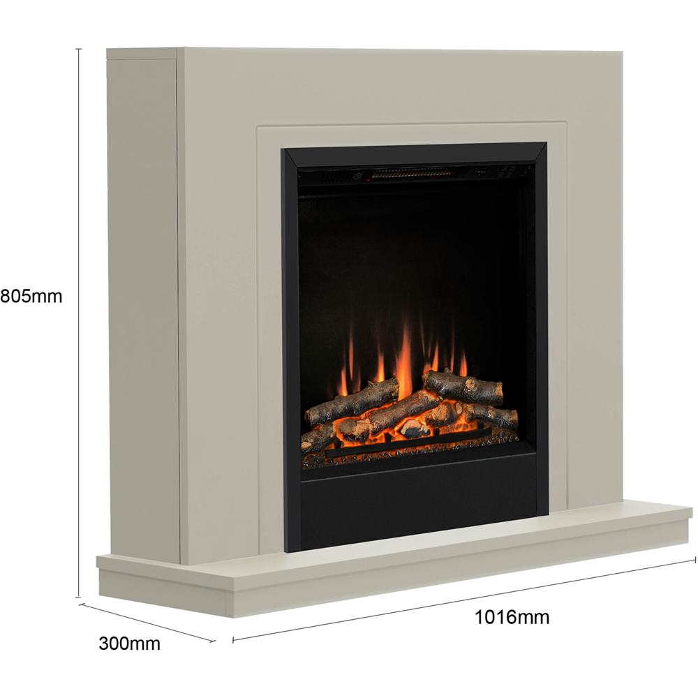 Colby Stone Finish Timber Electric Suite 38 inch Image 7