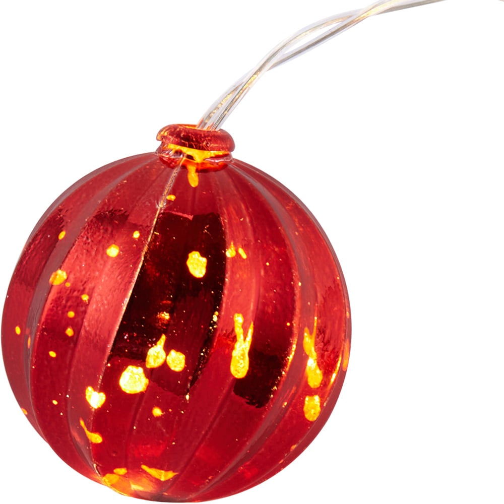 Living and Home 20 Multicoloured LED Christmas Bauble String Light Image 4