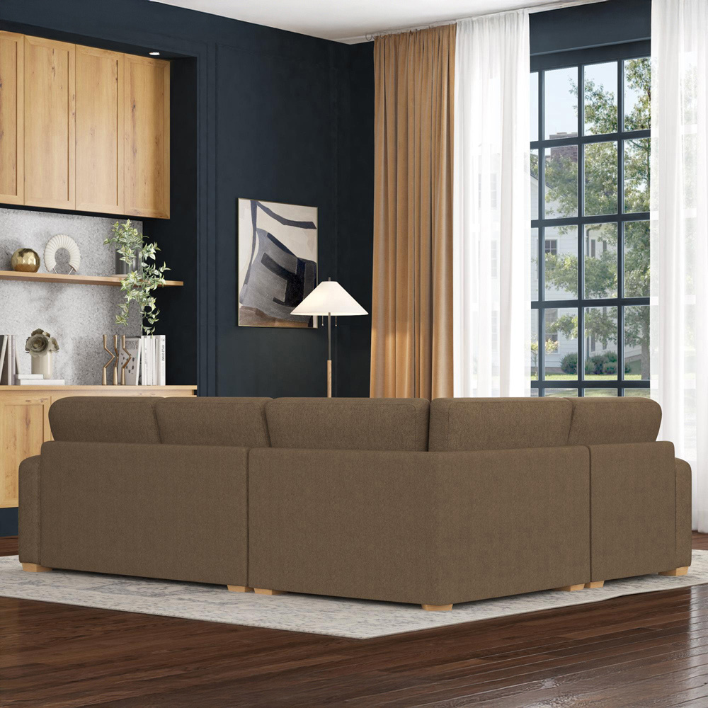 Theadford 3 Seater Venice Nutmeg Fixed Back Left Hand Corner Sofa Image 6