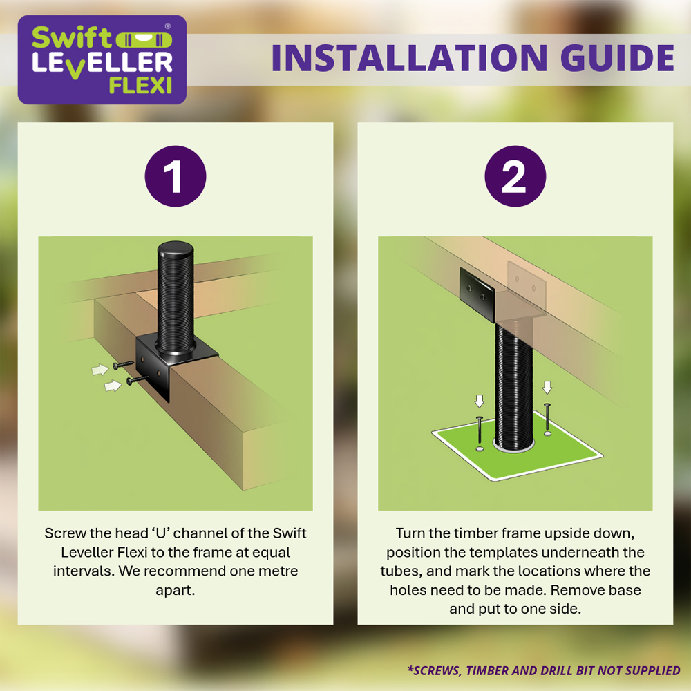Swift Leveller Flexi Soft Ground Shed Base Kit 10 x 6ft with 14 Supports Image 5
