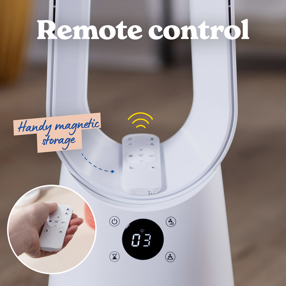 Russell Hobbs White Smart Bladeless Cooling Fan with Remote Image 8