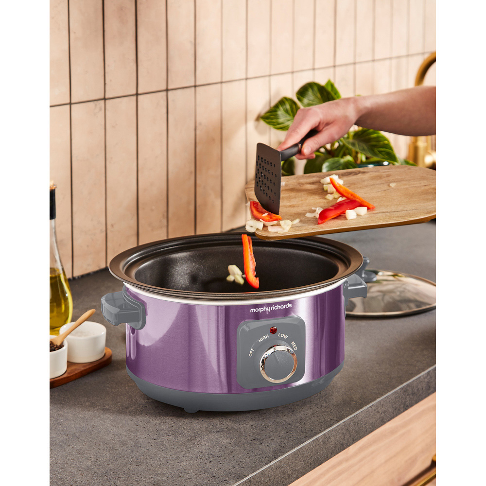 Morphy Richards Accents 460024 Purple Sear and Stew 3.5L Slow Cooker 163W Image 8