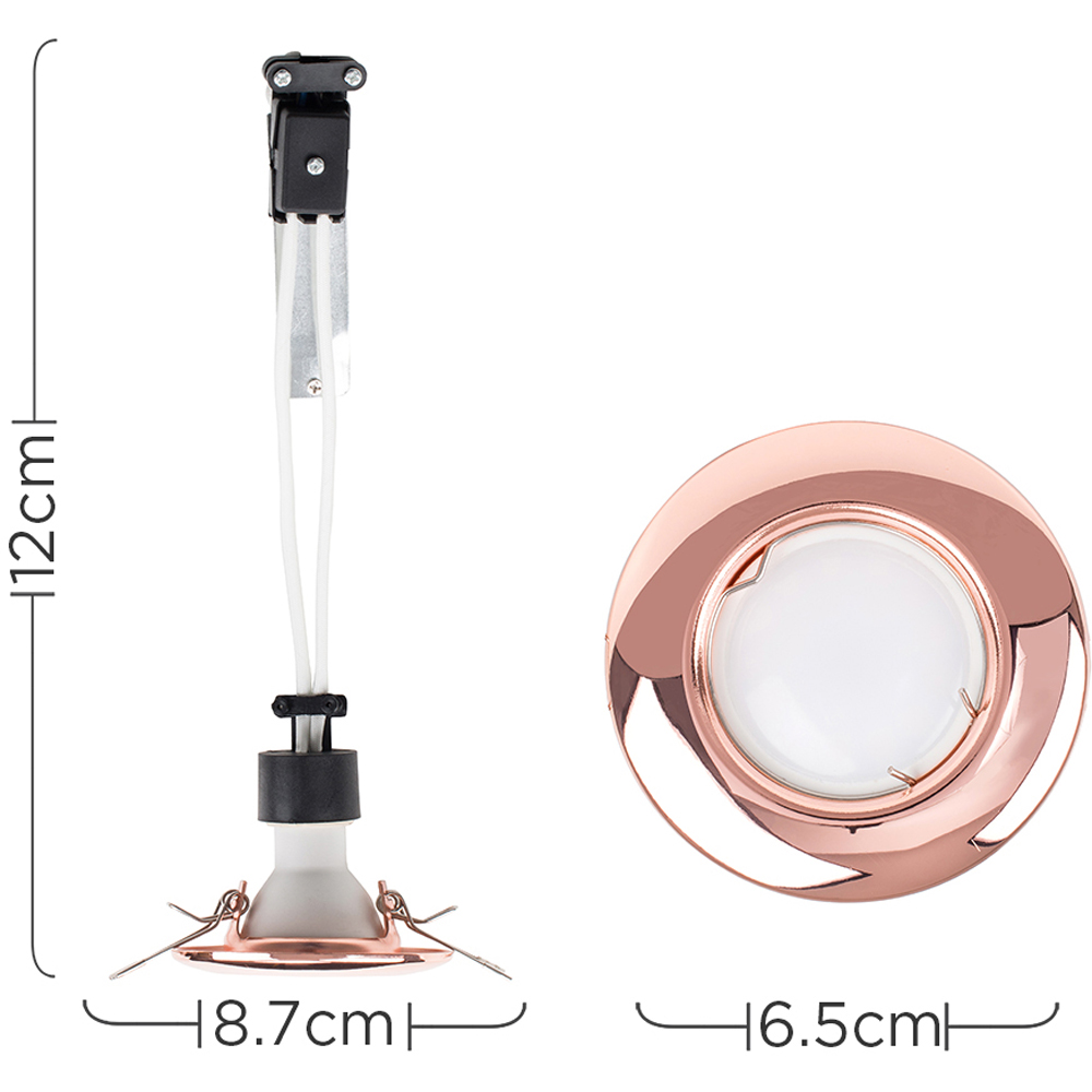 ValueLights Copper Warm White LED Ceiling Downlight 10 Pack Image 5