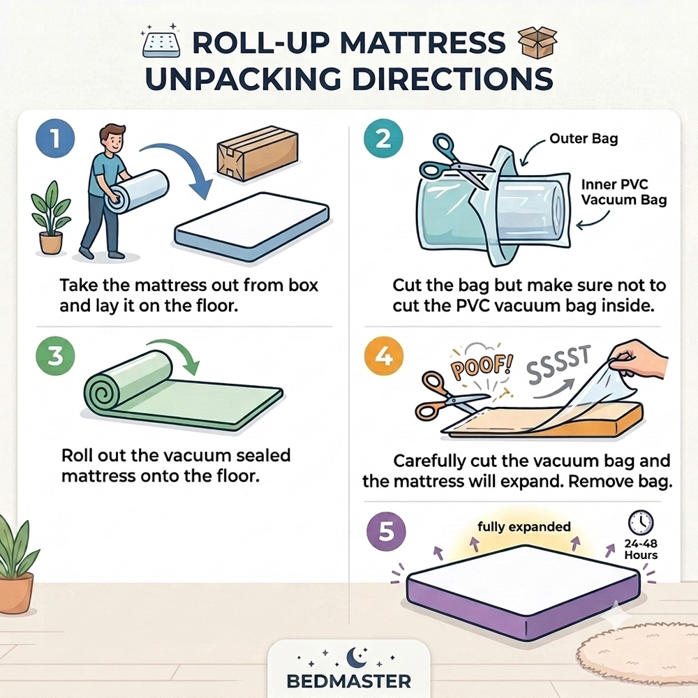 Bedmaster Theo Single Low Profile Rolled Pocket Sprung Mattress Image 5