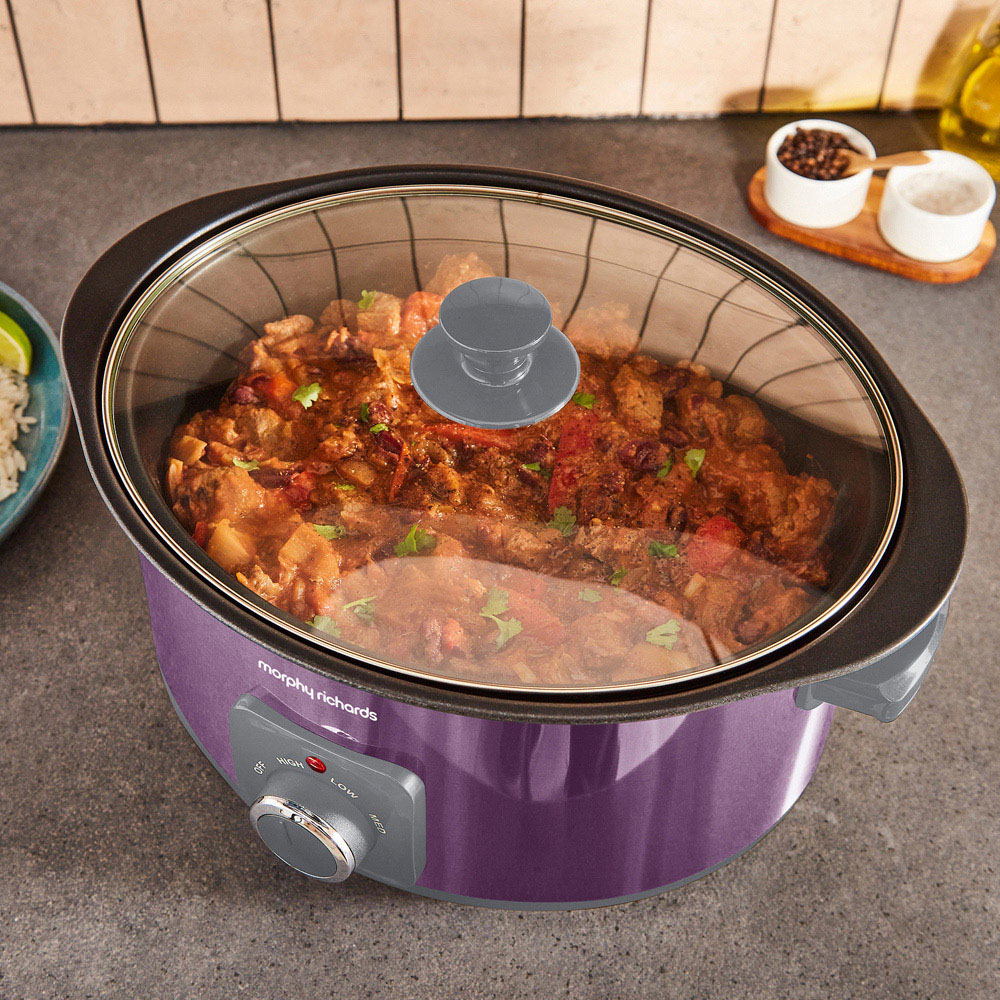 Morphy Richards Accents 461024 Purple Sear and Stew 6.5L Slow Cooker 163W Image 8