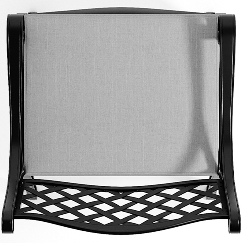 Living and Home Set of 2 Black Aluminium Garden Chairs Image 7