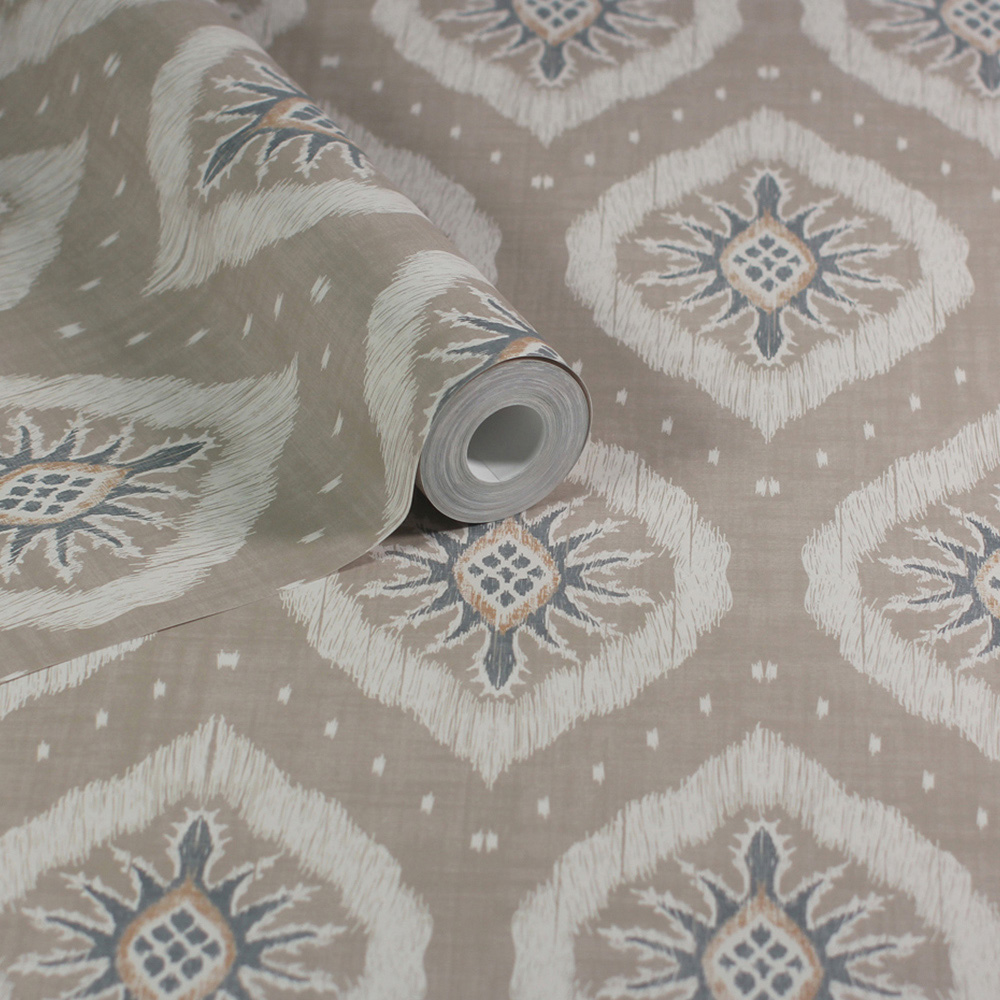 Esselle Home Odina Ikat Natural Wallpaper Image 2