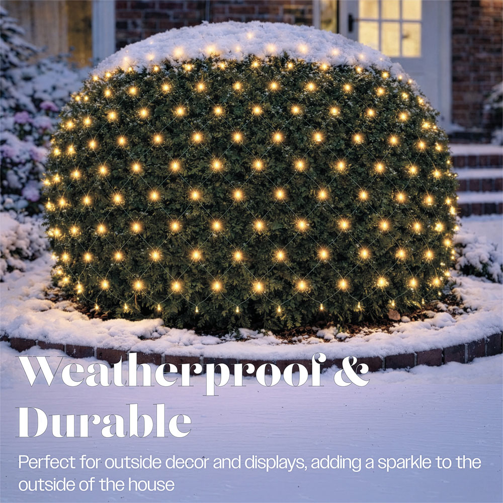 Xmas Haus 320 Warm White LED Christmas Net Light 4 x 2m Image 4