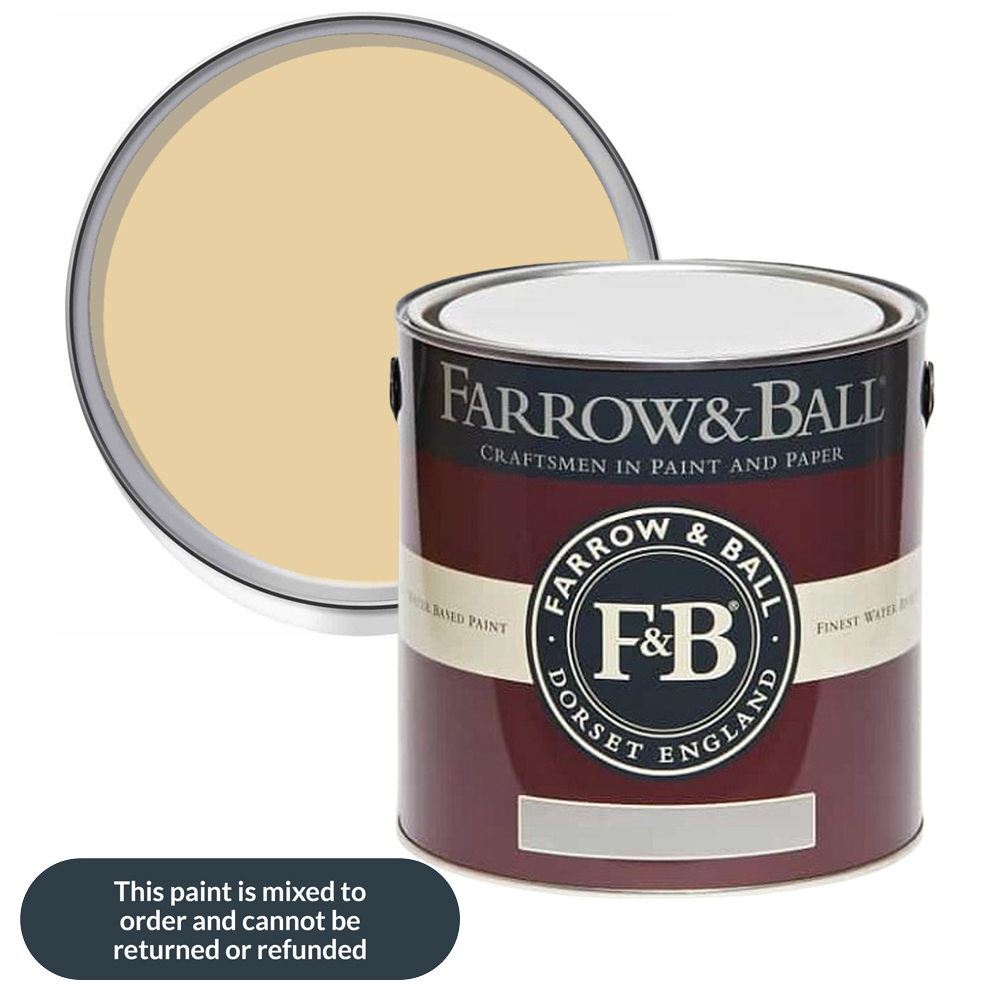 Farrow & Ball Interior Wood and Metal 68 Dorset Cream Flat Eggshell Paint 2.5L Image 1