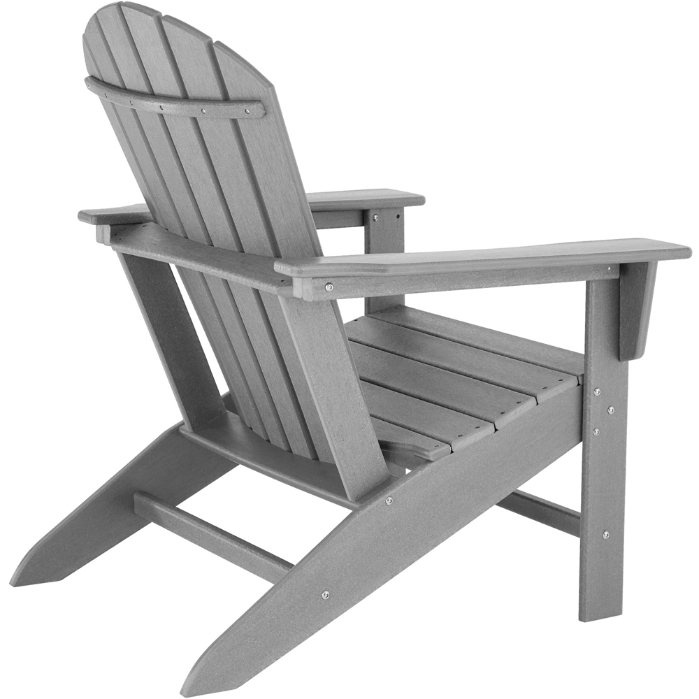 tectake Adirondack Design Light Grey Garden Chair Image 5
