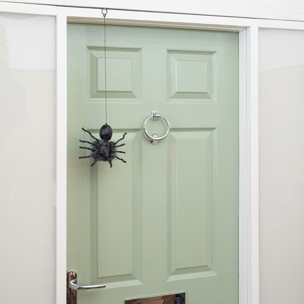 Samuel Alexander Ash Dropping Dangling Animatronic Spider Halloween Decoration 2ft Image 5