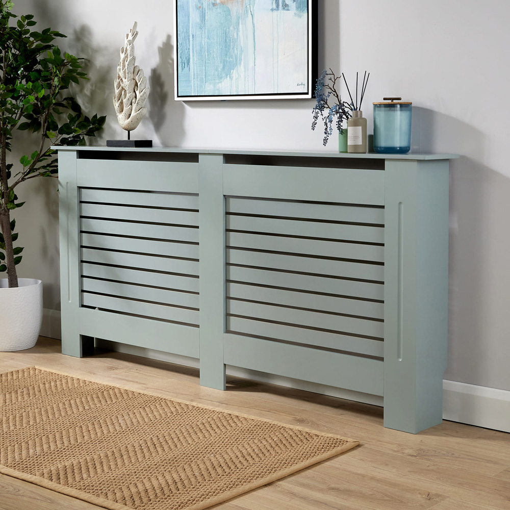 Home Source York Grey Radiator Cover XL Image 2
