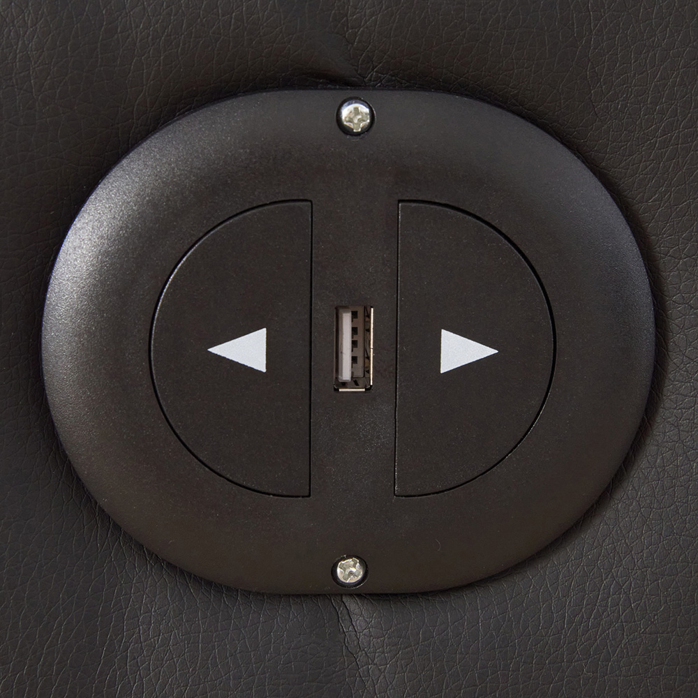 Glendale 3 Seater Black Bonded Leather Electric Recliner Sofa Image 3