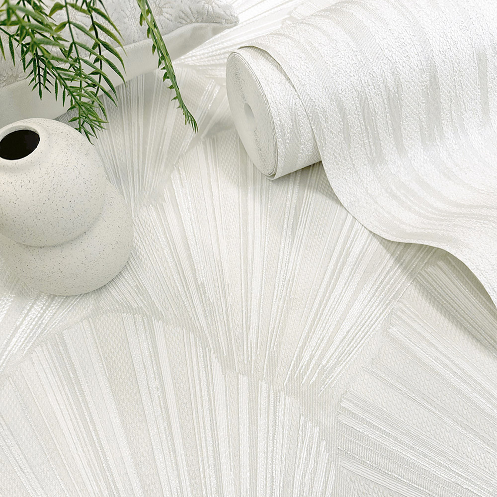 Belgravia Decor Allegra Texture White Vinyl Wallpaper Image 4