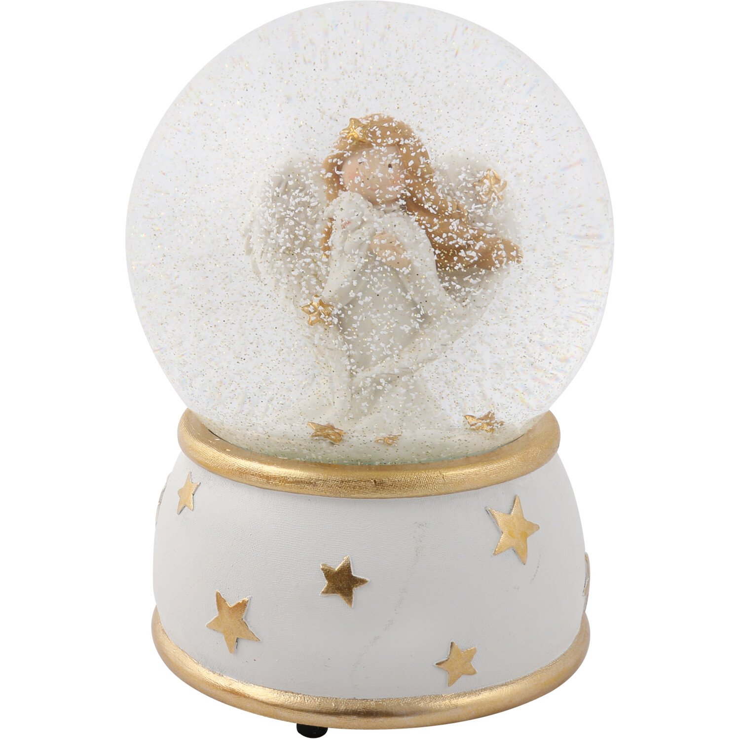 Musical Angel Snowglobe - White Image 3