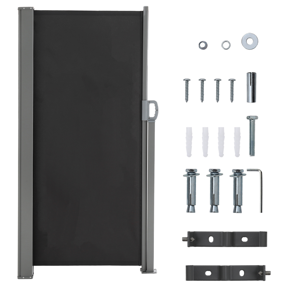 Living and Home Grey Retractable Side Awning 3 x 1.8m Image 3