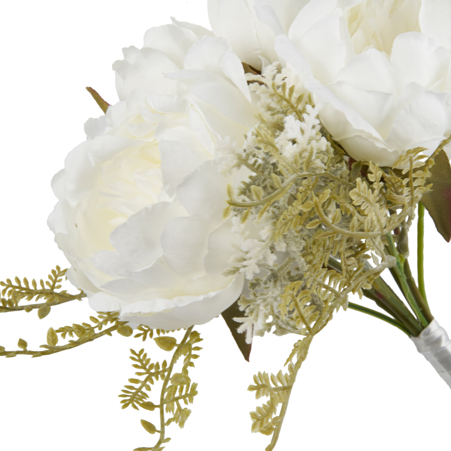Ivory Peony Bouquet - White Image 3