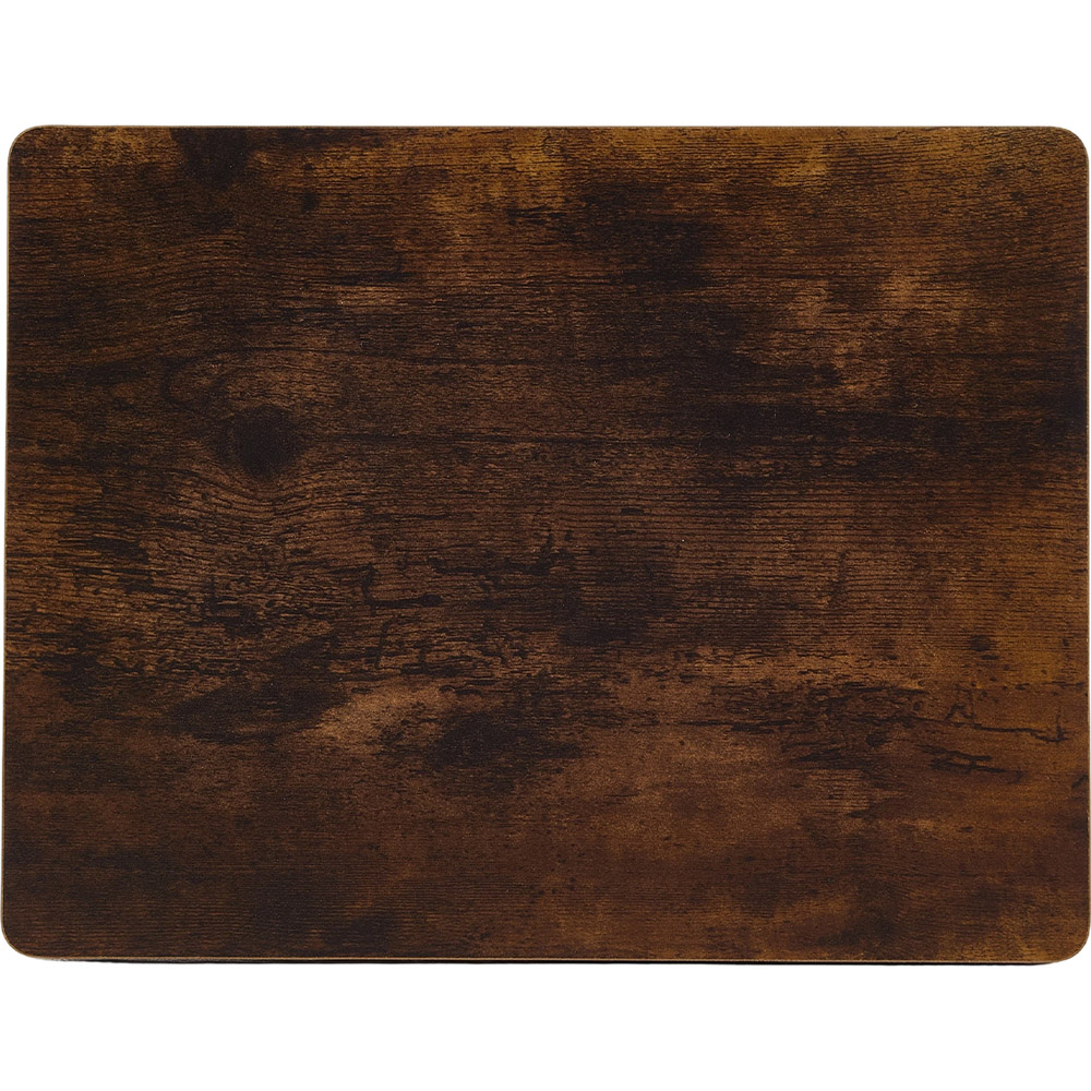 Living and Home Brown and Black Rustic Wood Grain Step Stool Image 5