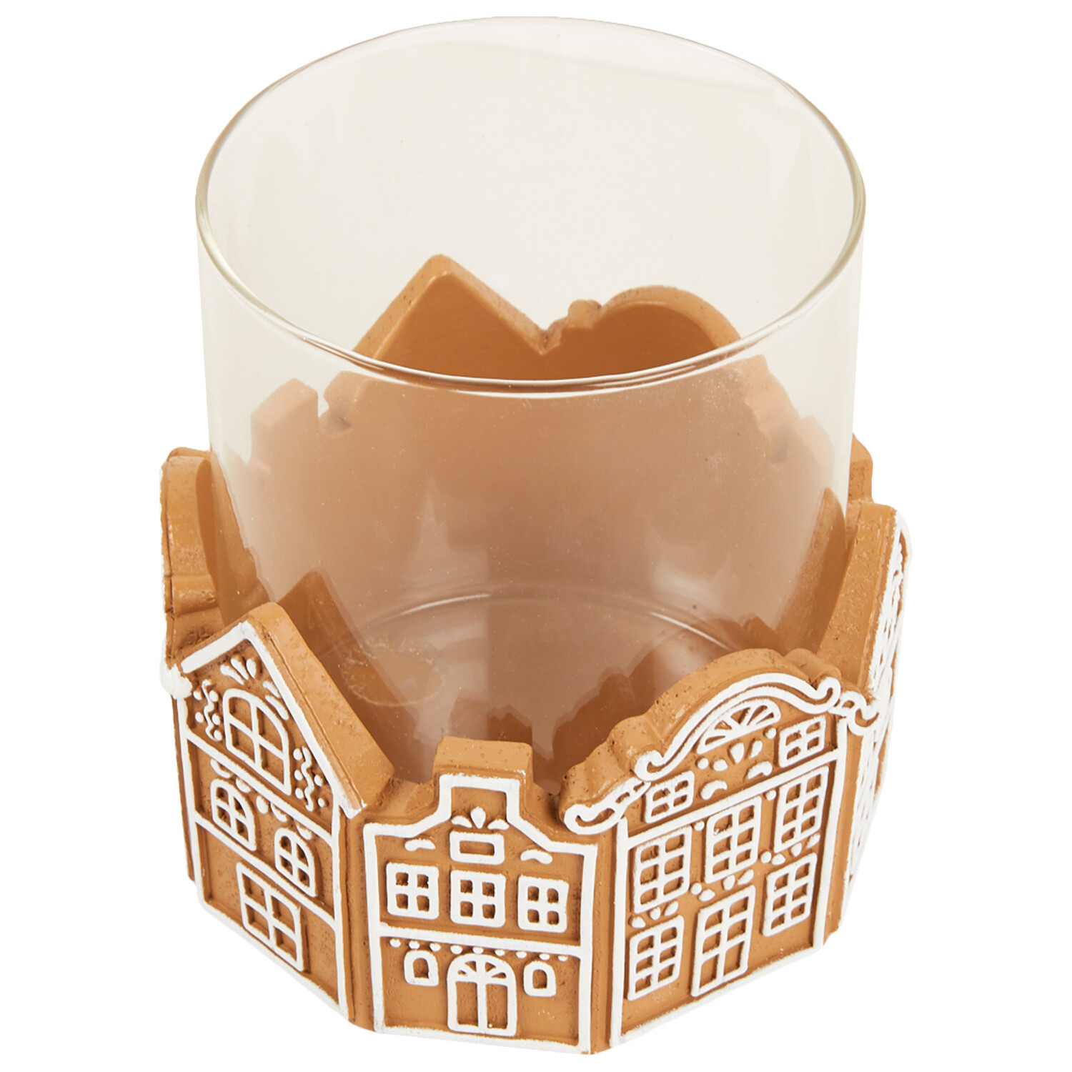 Gingerbread House Candle Holder - Brown Image 2