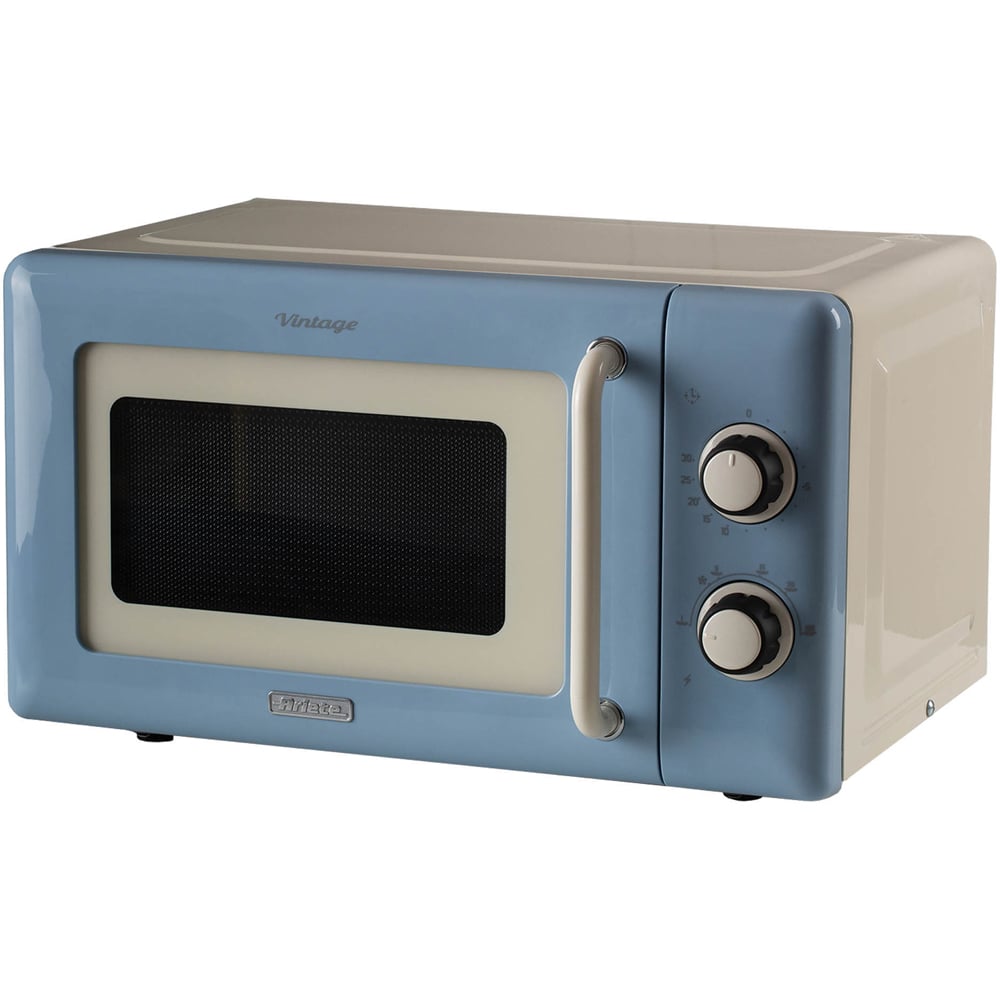 Ariete Vintage ARPK69 Blue 20L Microwave with 4 Slice Toaster and 1.7L Dome Kettle Set Image 4