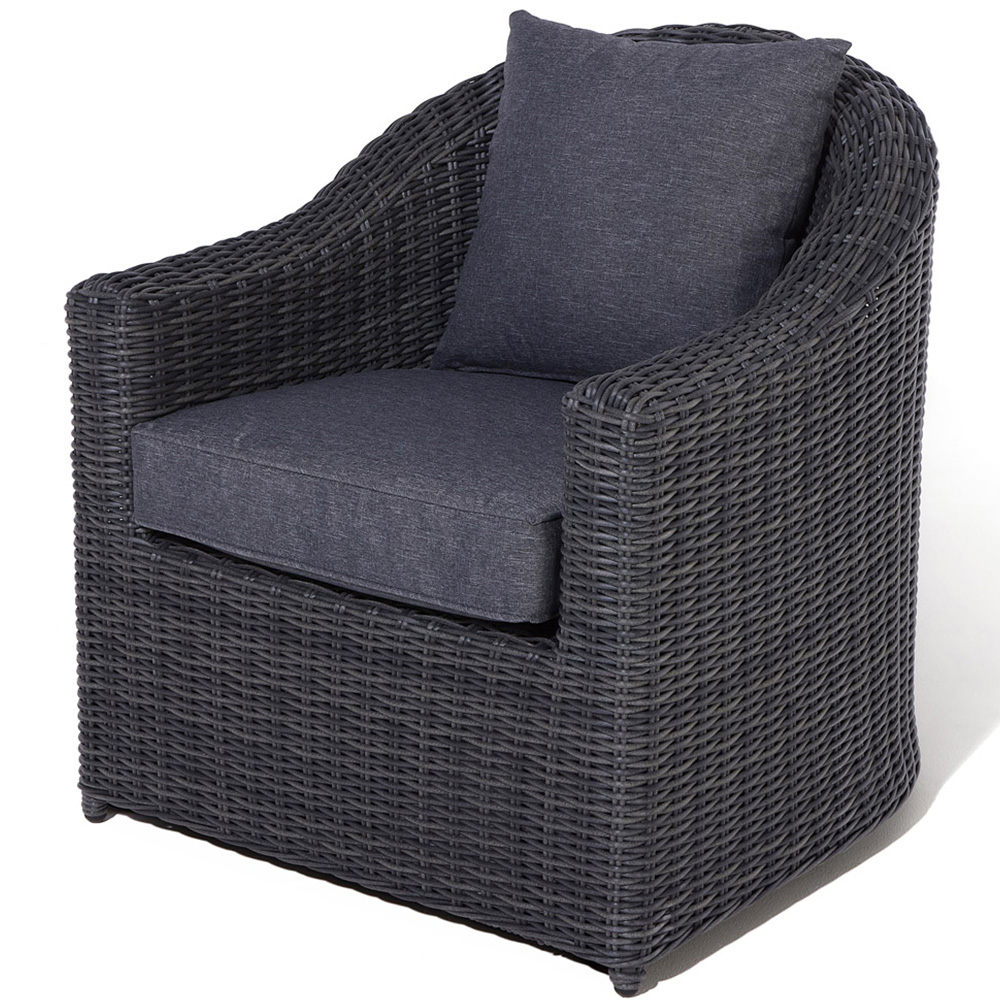 Rowlinson Bunbury 4 Seater Grey Rattan Weave Sofa Set Image 4