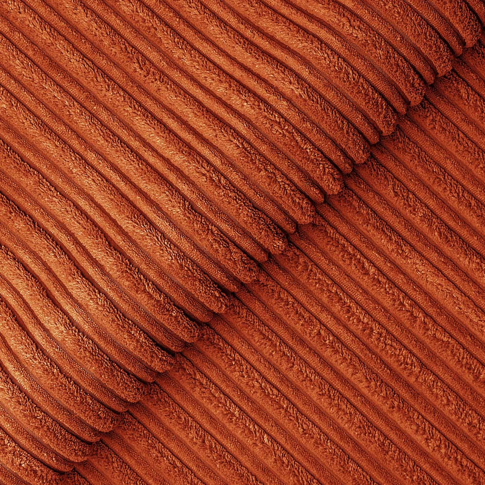 Luxor 3 Seater Orange Jumbo Cord Right Hand Facing Corner Sofa Image 4