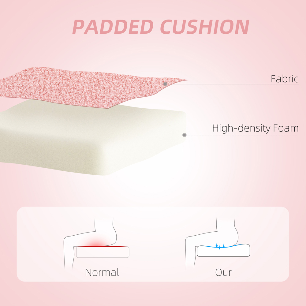 Portland Pink Armless Heart Office Chair Image 4