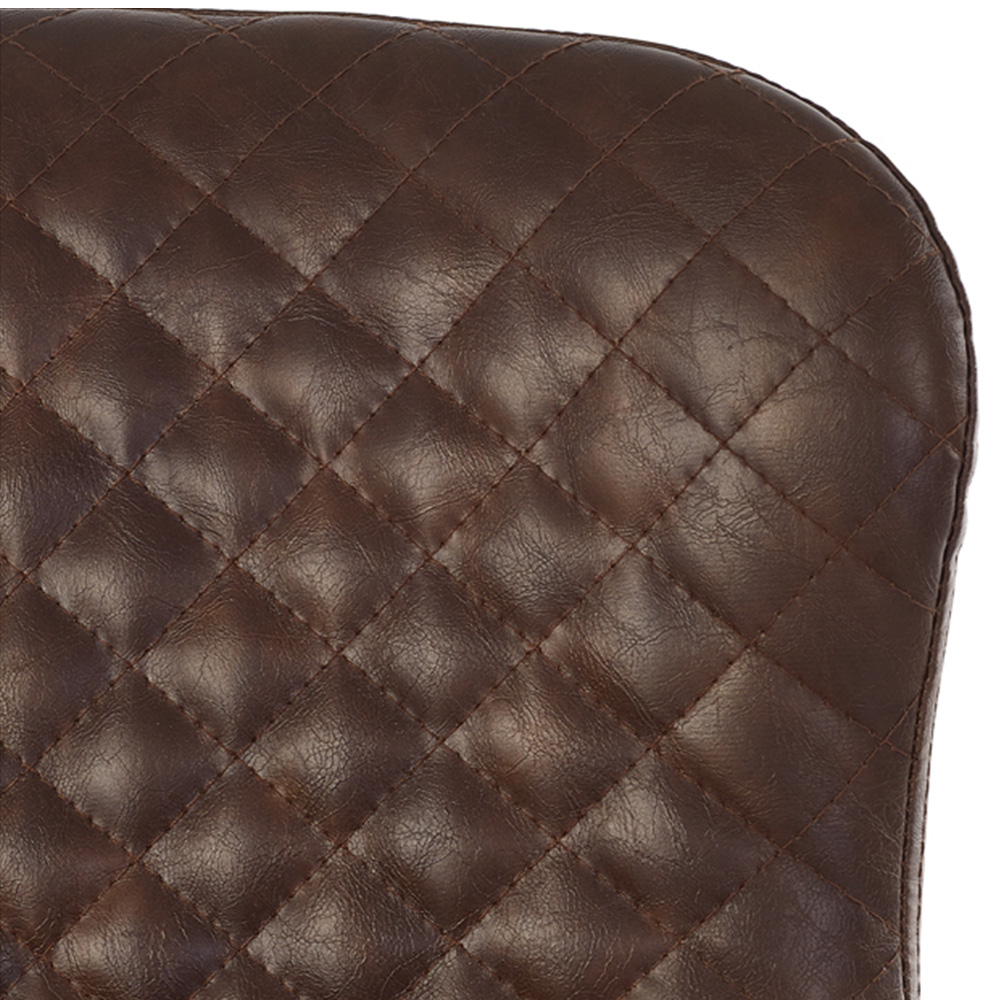 Julian Bowen Luxe Brown Faux Leather Office Chair Image 5