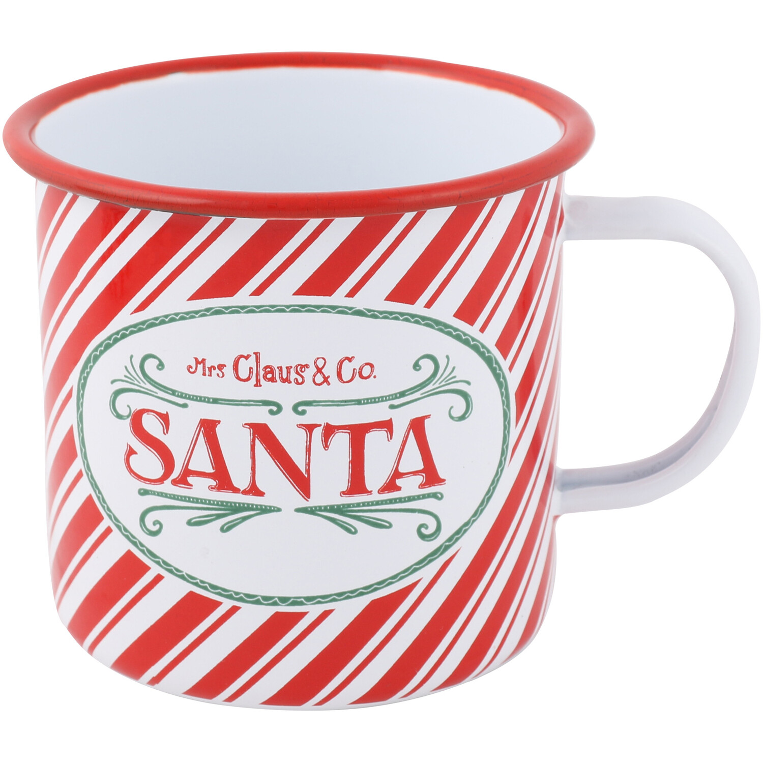 Santa and Elf Candy Cane Mug Image 2