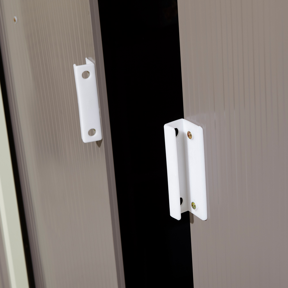 Rowlinson Trentvale Metal Apex Shed Light Grey with Foundation Kit 8 x 6ft Image 4