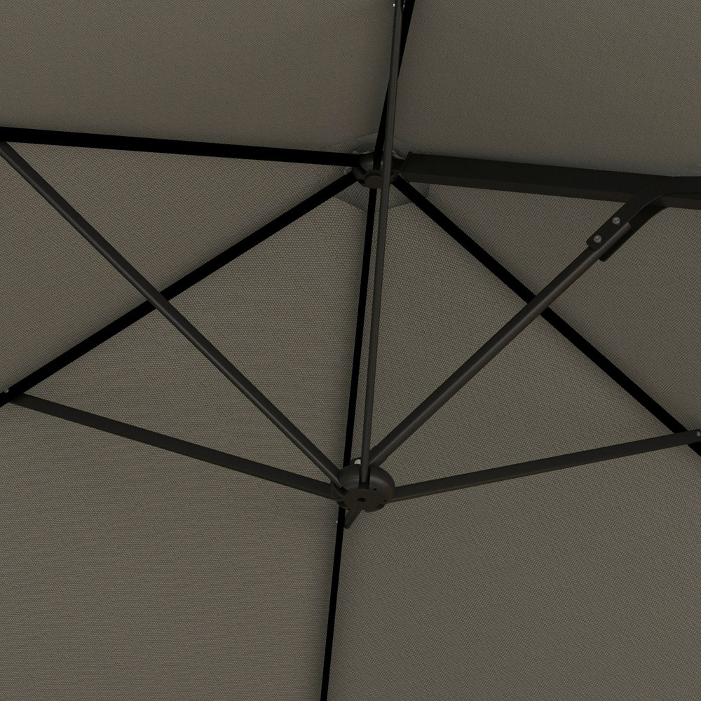Outsunny Light Grey Rotating Offset Roma Parasol 2.5m Image 5