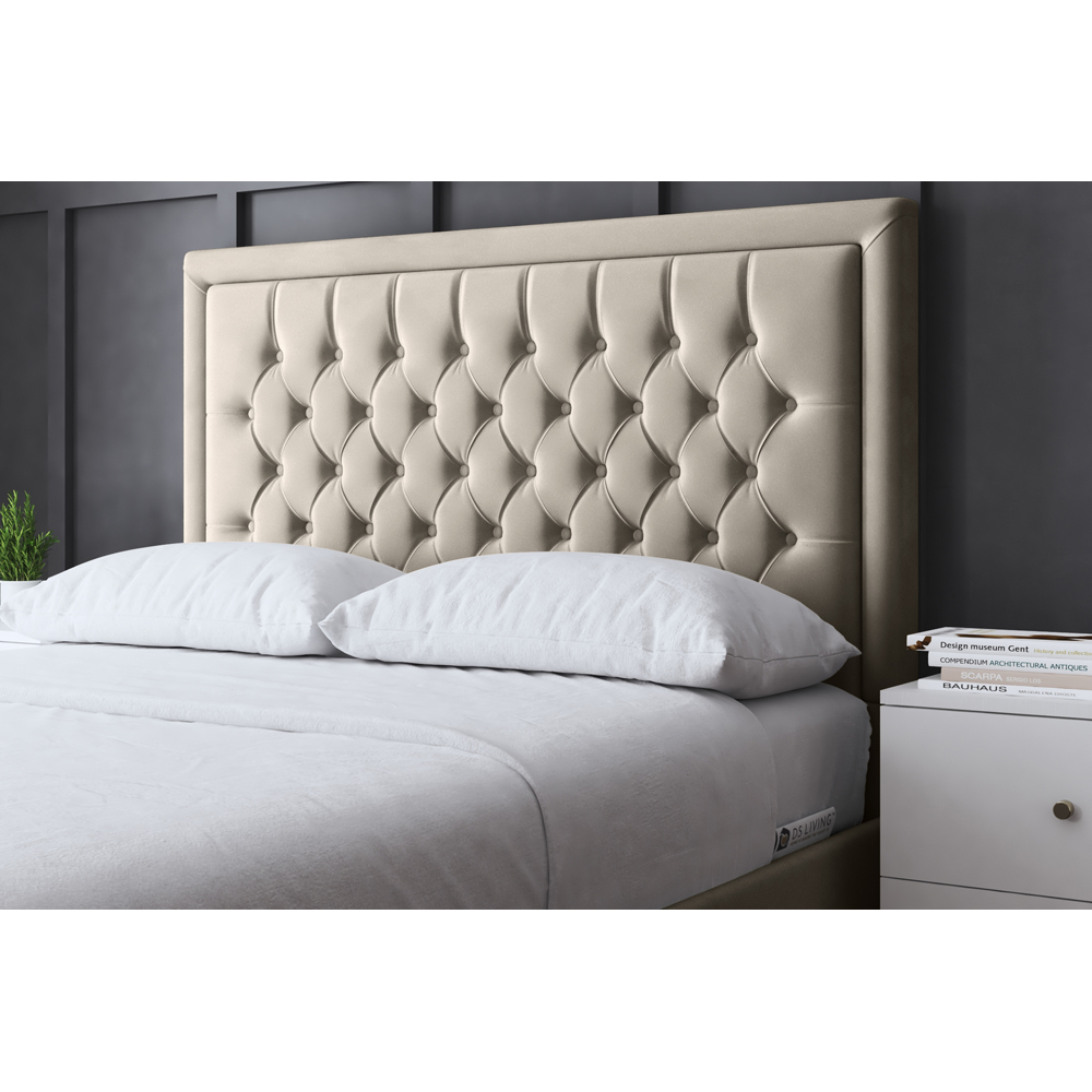 DS Living Allegra Super King Cream Upholstered Ottoman Bed with Headboard Image 3