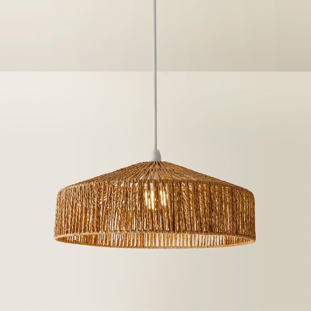 ValueLights Elcano Woven Rope Ceiling Pendant Light Shade Image 6