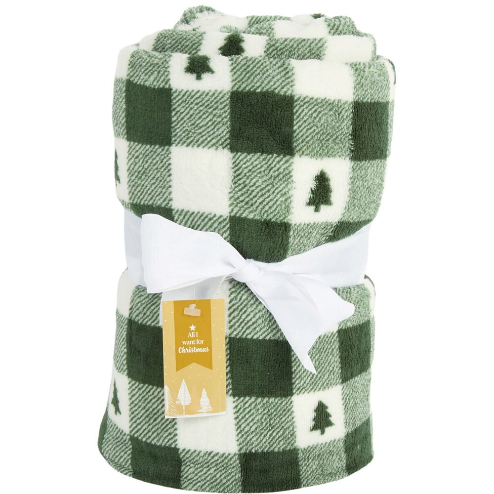 Checkerboard Christmas Tree Throw Image 3