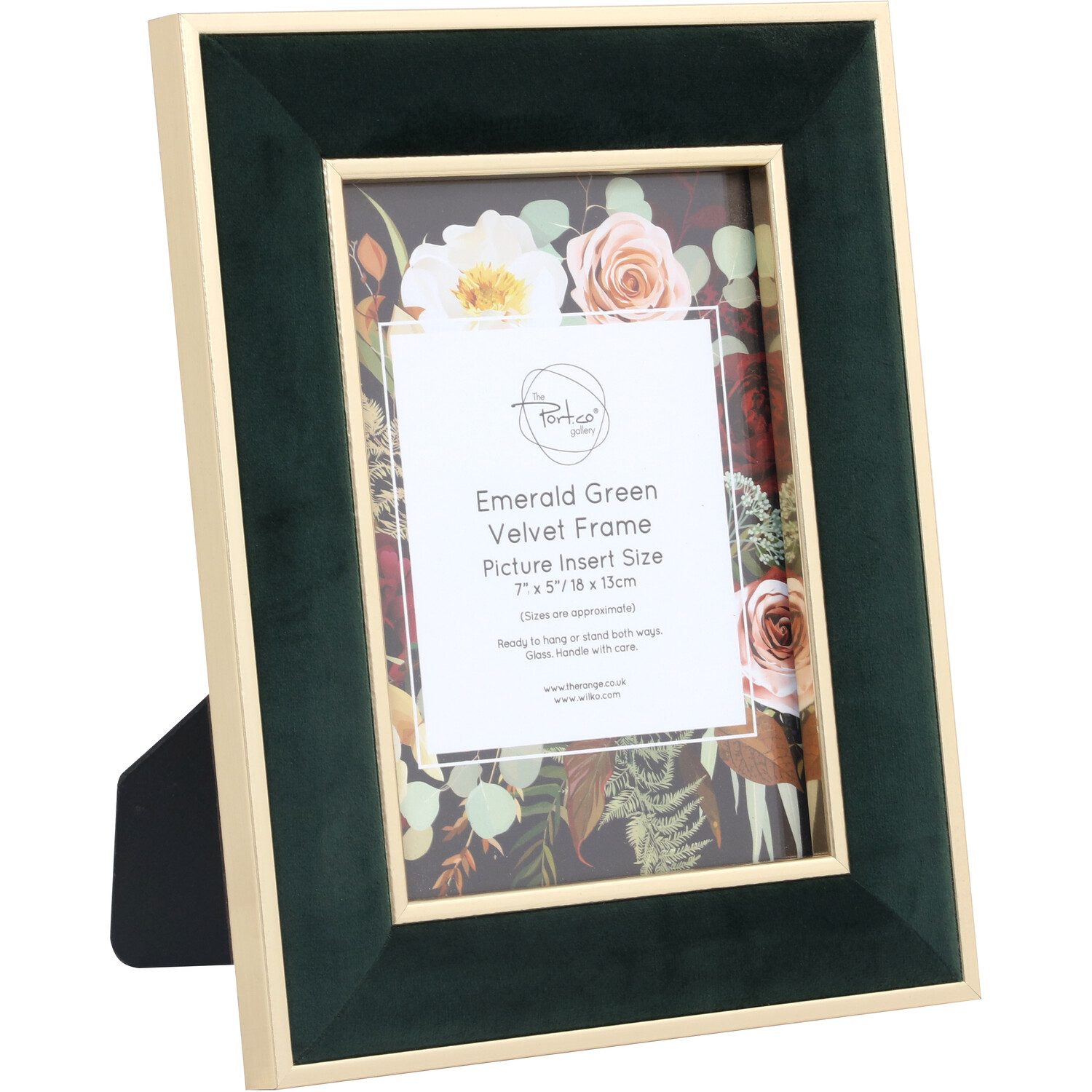 Emerald Green Velvet Frame - Green / 7 x 5in Image 2