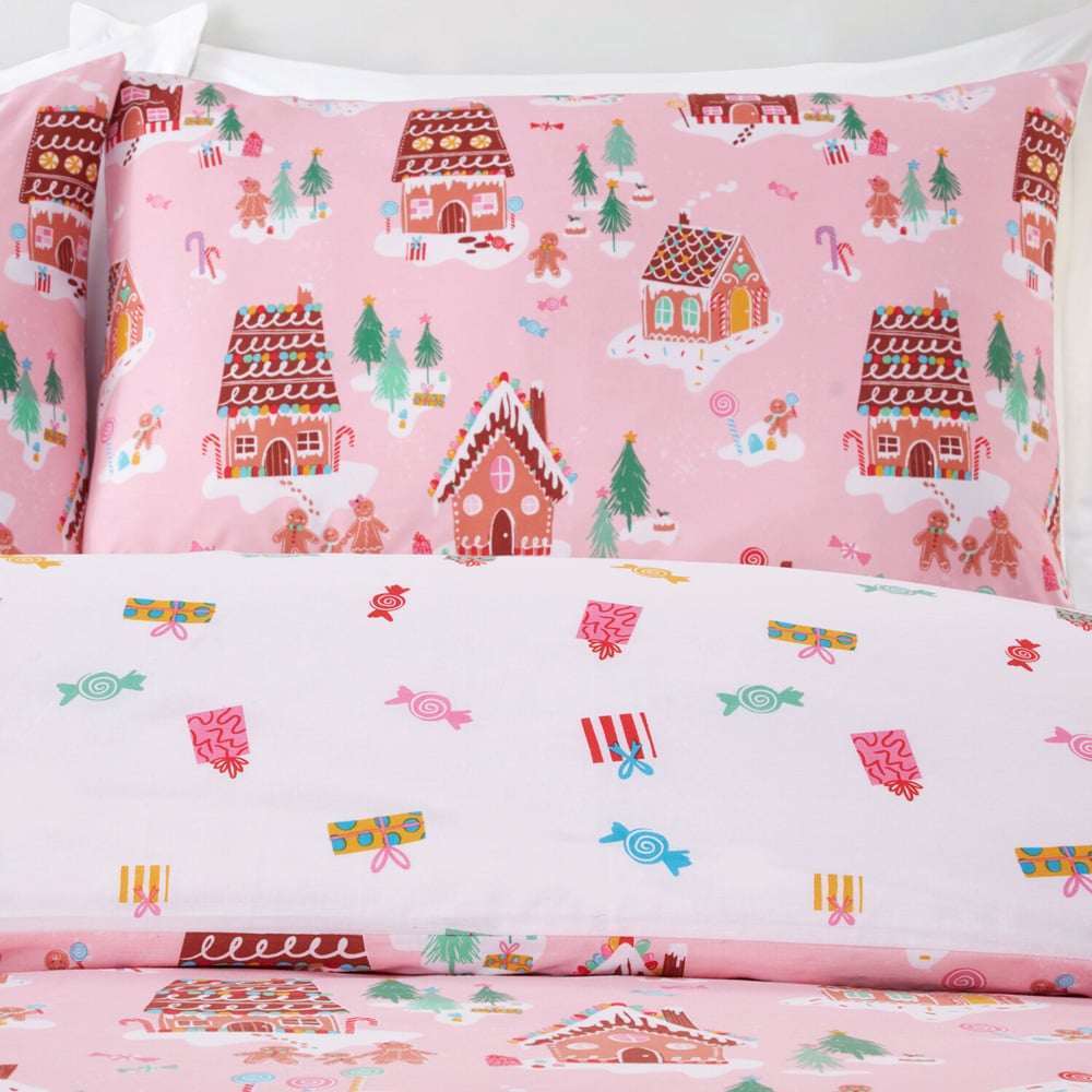 Gingerbread Lane Duvet Set - Pink / Double Image 2