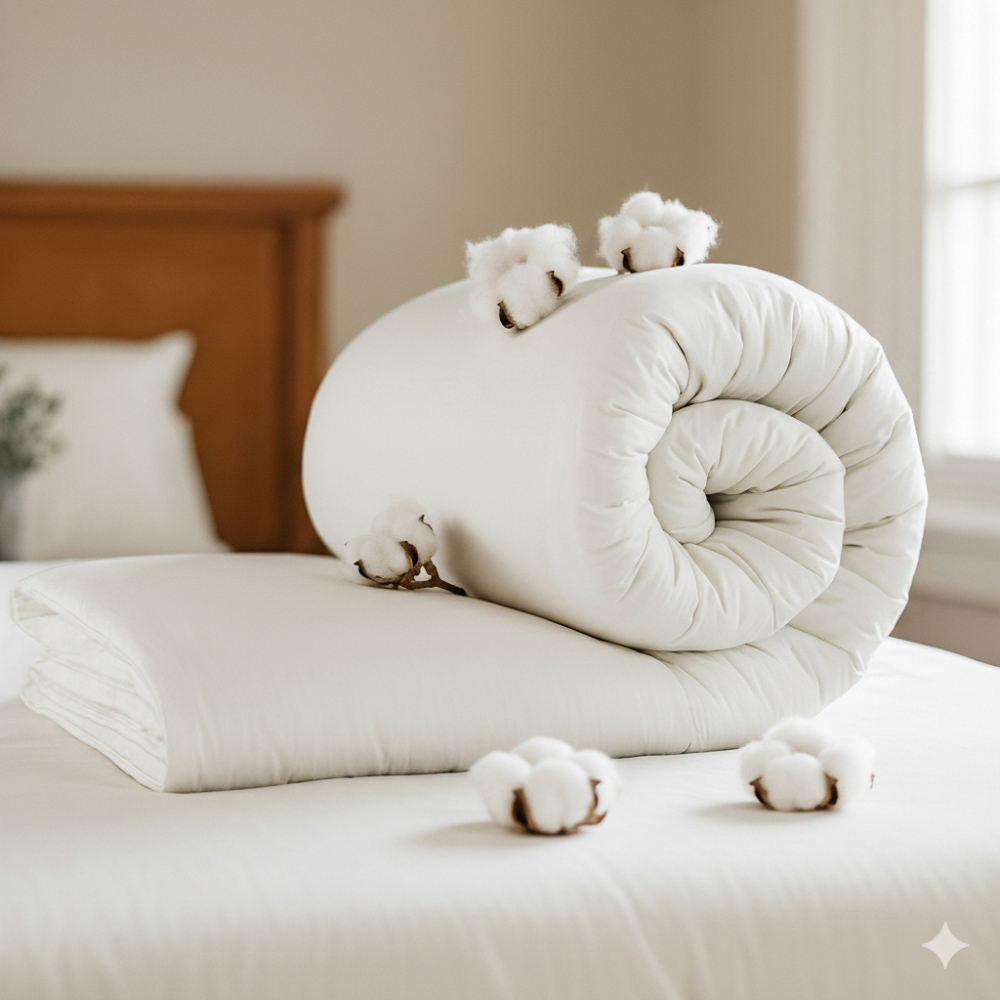 Opulent Home Super King Size White Summer Cotton Duvet 1.5 Tog Image 2