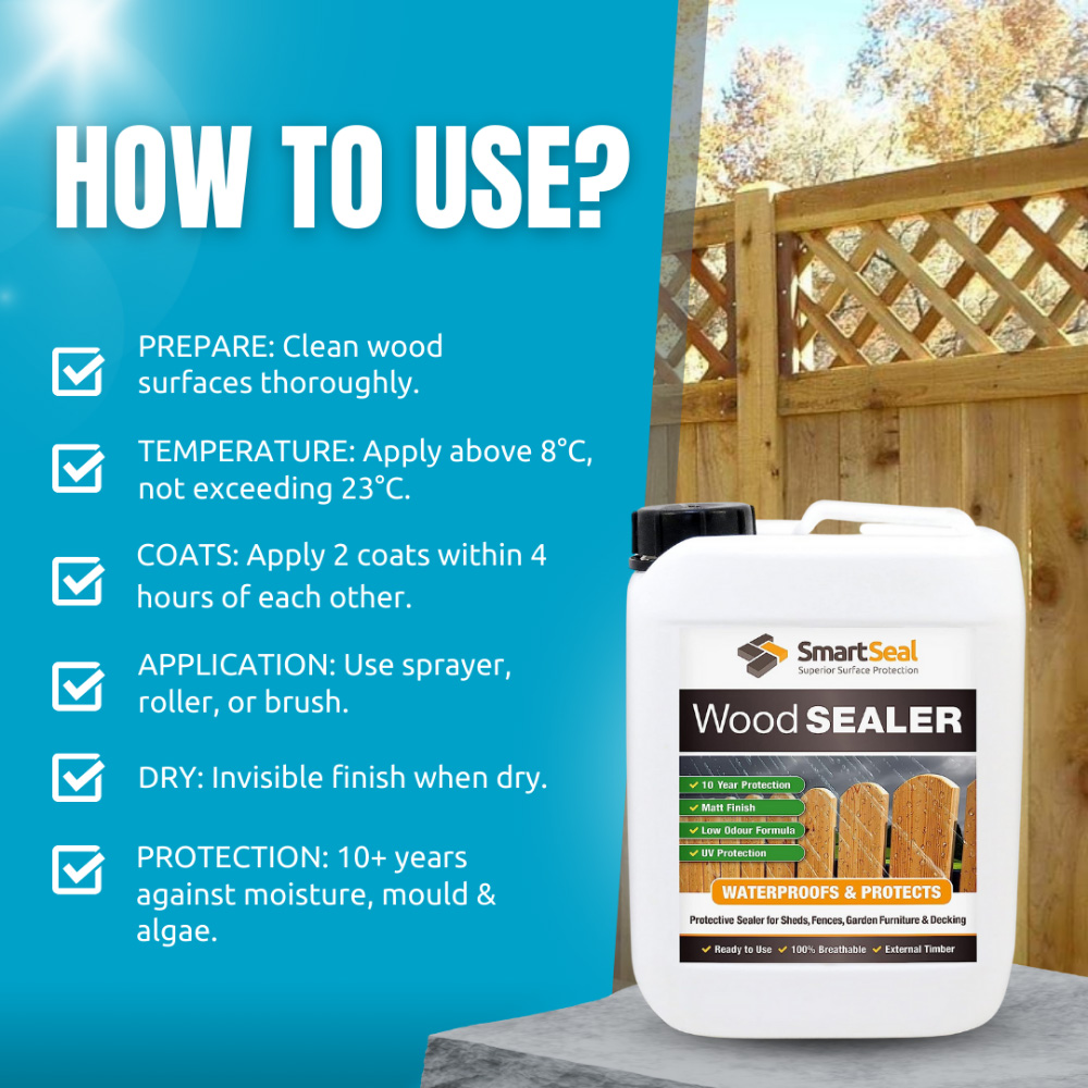 SmartSeal Wood Sealer 5L 4 Pack Image 4