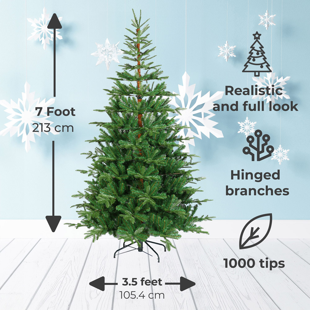 Neo Green PE Branch Tips Artificial Christmas Tree 7ft Image 8