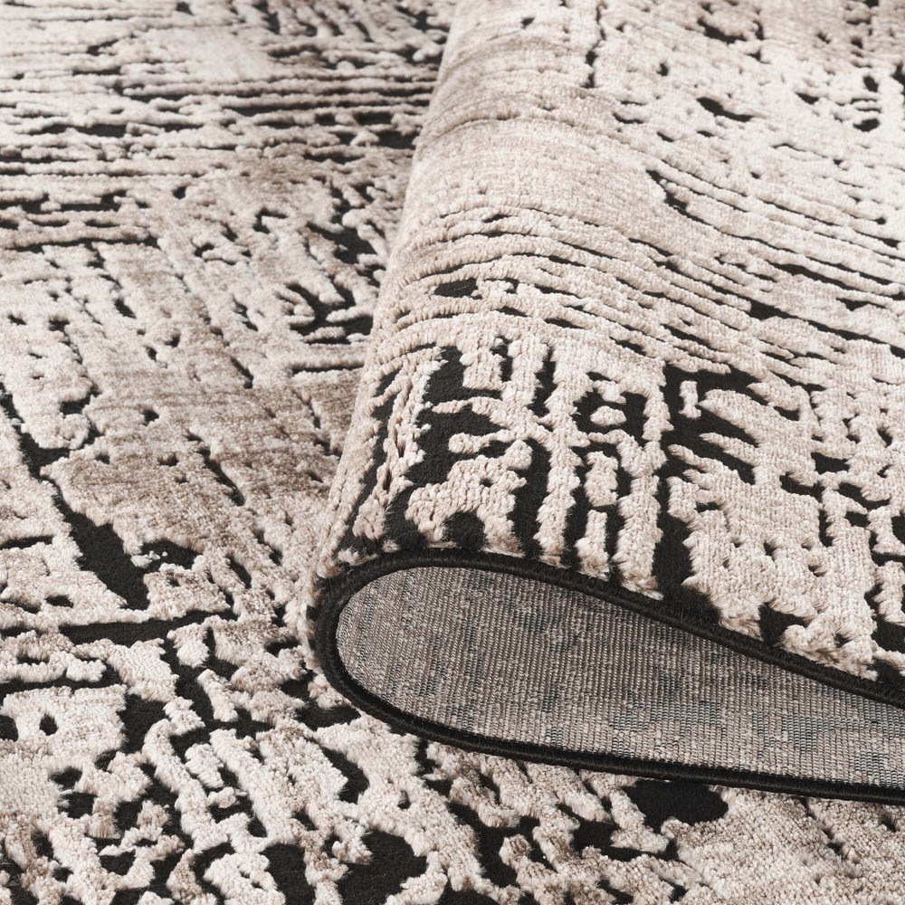 Desire Rugs Belgravia Metallic Sheen Modern Illusion Design Mocha Rug 200 x 290cm Image 4